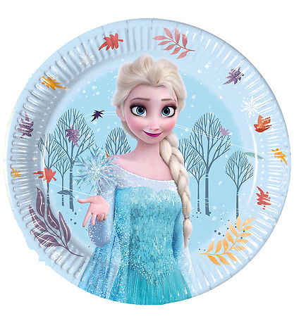 Decorata Party Paptallerkner - 8-pak - 19,5 cm - Frozen Idyllic