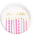 Decorata Party Paptallerkner - 8-pak - 23 cm - Birthday Candles