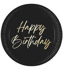 Decorata Party Paptallerkner - 8-pak - 23 cm - Elegant Happy Bir