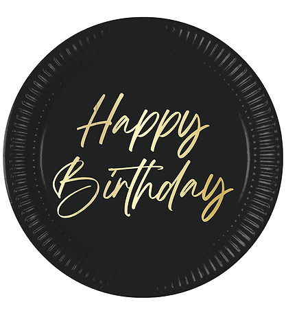 Decorata Party Paptallerkner - 8-pak - 23 cm - Elegant Happy Bir