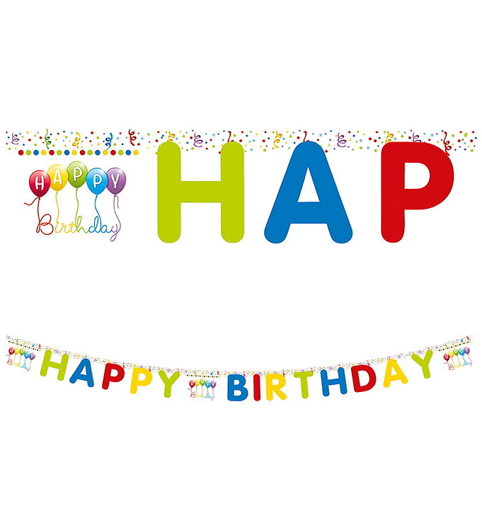 Decorata Party Happy Birthday Banner - Streamers