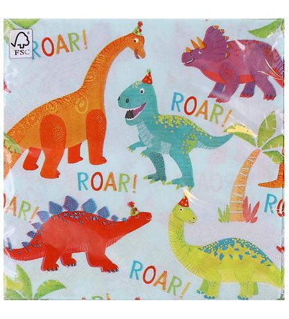 Decorata Party Servietter - 20-pak - 33*33 cm - Dino Party