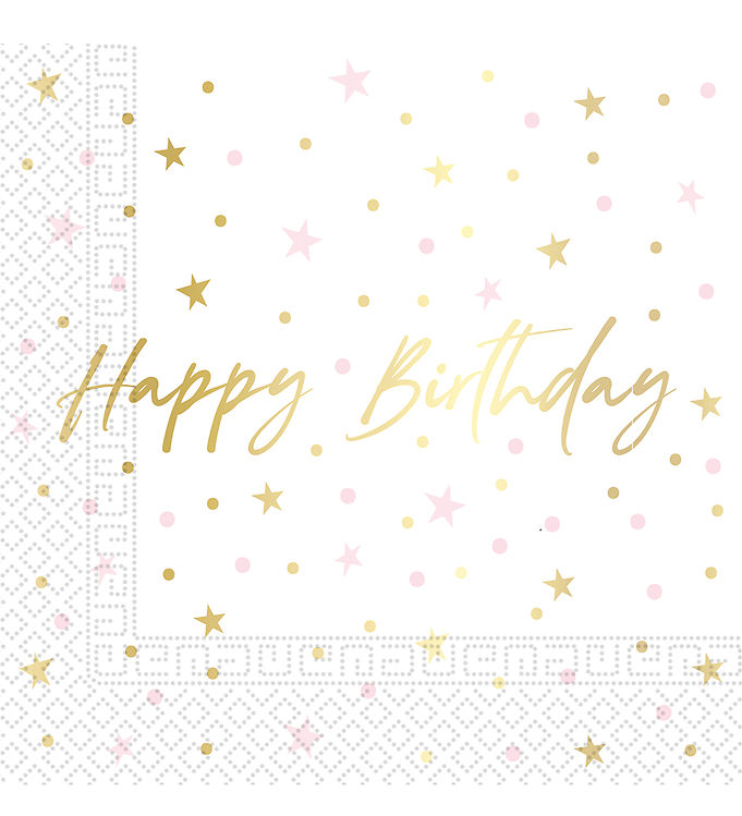 Decorata Party Servietter - 20-pak - 33x33 cm - Birthday Candles