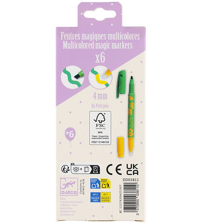 Djeco Trylletuscher - 6 stk. - Multifarvet