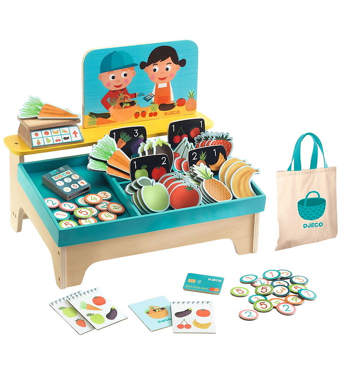 Djeco Lille Markedsbod - Træ - Léa & Milo