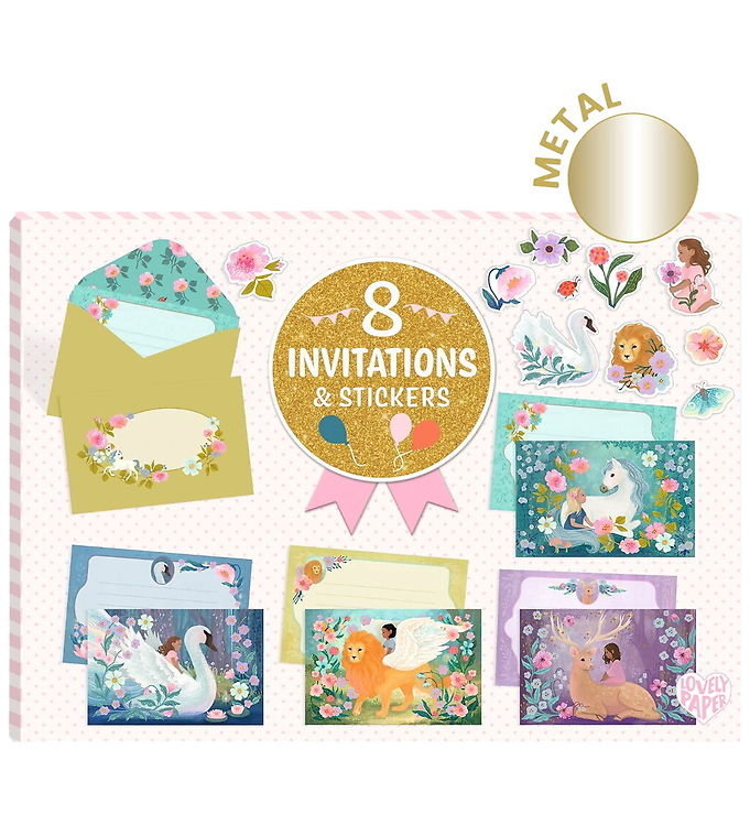 Djeco Invitationer - 8 Stk. - Eventyr