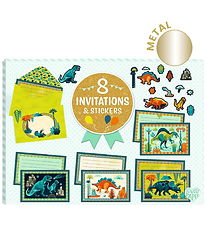 Djeco Invitationer - 8 stk. - Dino Djeco Invitationer - 8 stk. - Dino