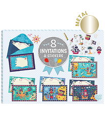 Djeco Invitationer - 8 Stk. - Pirater Djeco Invitationer - 8 Stk. - Pirater