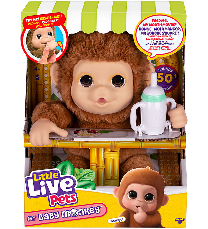 Little Live Pets Interaktiv Bamser - My Baby Monkey - Mango