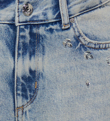 Kids Only Jeans - KogElla - Wide - Medium Blue Denim/Rhinestone