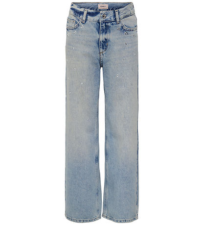 Kids Only Jeans - KogElla - Wide - Medium Blue Denim/Rhinestone