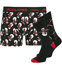 Jack & Jones Gaveæske - Boxershorts/Strømper - Jacsnow - Black