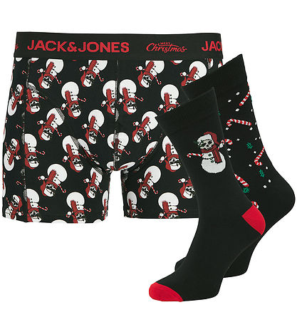 Jack & Jones Gaveæske - Boxershorts/Strømper - Jacsnow - Black