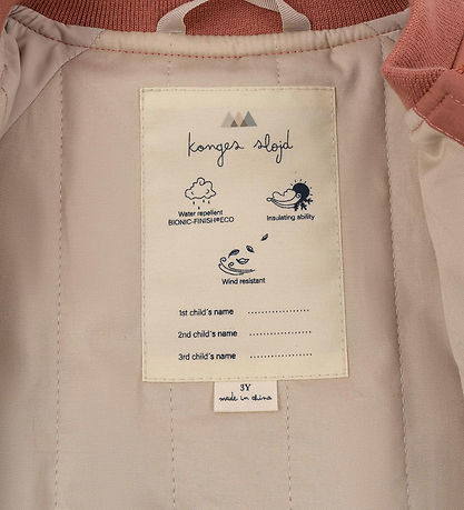 Konges Sløjd Termojakke - Juno Bomber - Canyon Rose