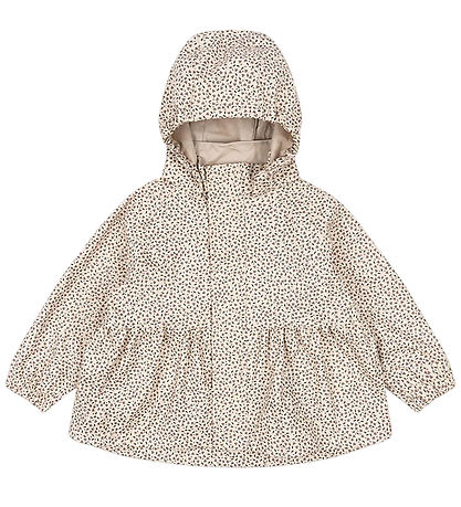 Konges Sløjd Regntøj m. Seler/Fleece - PU - Rainy Palme - Milk T