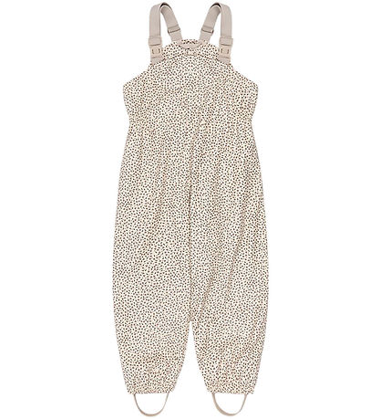 Konges Sløjd Regntøj m. Seler/Fleece - PU - Rainy Palme - Milk T