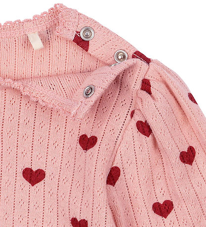 Konges Sløjd Bodysuit l/s - Minnie - Love Rouge