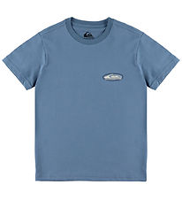 Quiksilver T-shirt - Evo Border Lines - China Blue