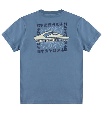 Quiksilver T-shirt - Evo Border Lines - China Blue