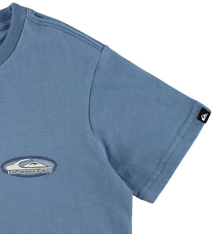 Quiksilver T-shirt - Evo Border Lines - China Blue