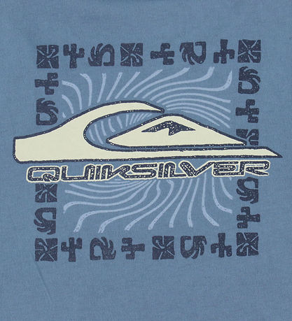 Quiksilver T-shirt - Evo Border Lines - China Blue
