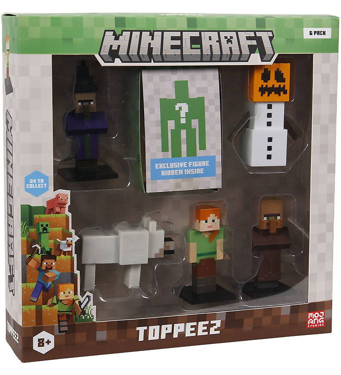 Minecraft Legetøjsfigurer - 3D - 6-pak