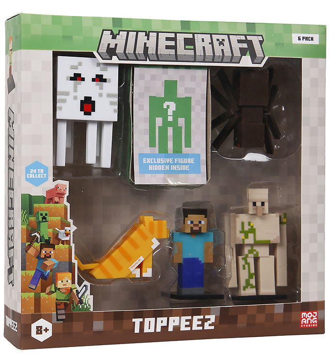 Minecraft Legetøjsfigurer - 3D - 6-pak