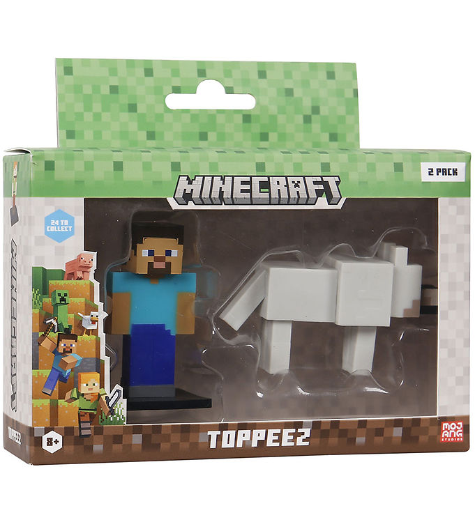 Minecraft Legetøjsfigurer - 3D - 2-pak - Steve/Dennis