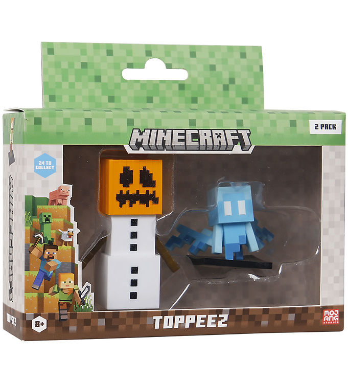 Minecraft Legetøjsfigurer - 3D - 2-pak - Snow Golem/Allay
