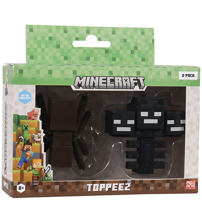 Minecraft Legetøjsfigurer - 3D - 2-pak - Spider/Wither