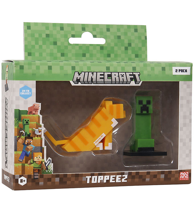Minecraft Legetøjsfigurer - 3D - 2-pak - Cat/Creeper