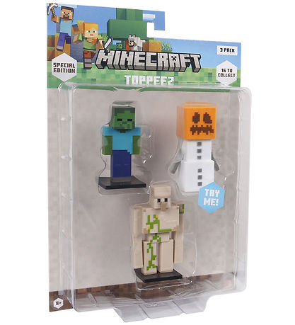 Minecraft Toy Figurine - 3D Special Edition - 3-Pack