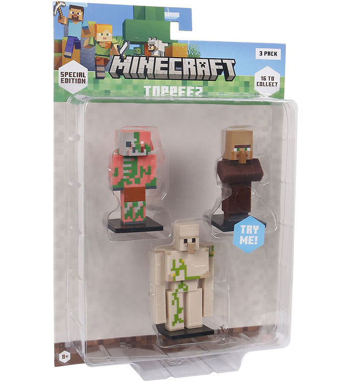 Minecraft Legetøjsfigurer - 3D Special Edition - 3-pak