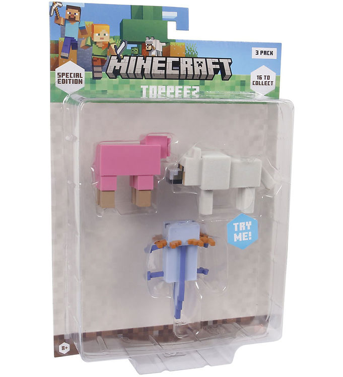 Minecraft Legetøjsfigurer - 3D Special Edition - 3-pak