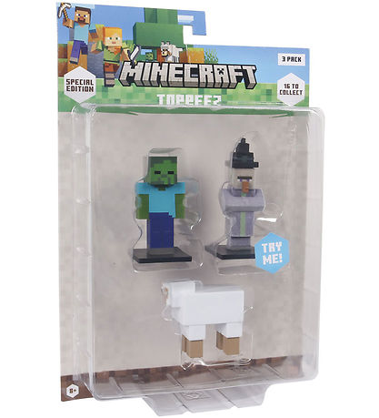 Minecraft Figurer - 3D Special Edition - 3-pak