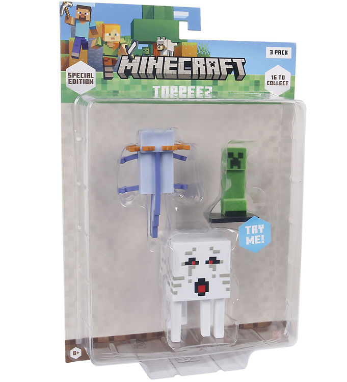 Minecraft Legetøjsfigurer - 3D Special Edition - 3-pak