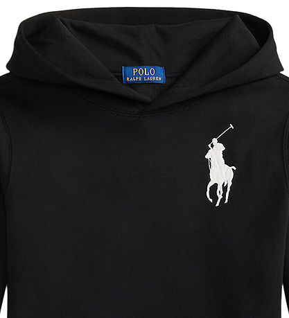 Polo Ralph Lauren Hættetrøje - Sort m. Hvid