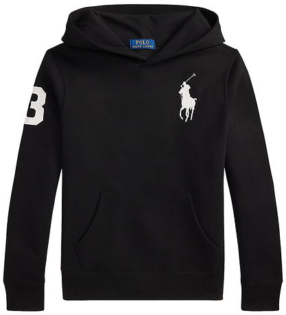 Polo Ralph Lauren Hættetrøje - Sort m. Hvid