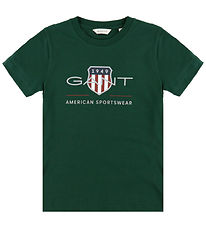 GANT T-shirt - Tartan Green