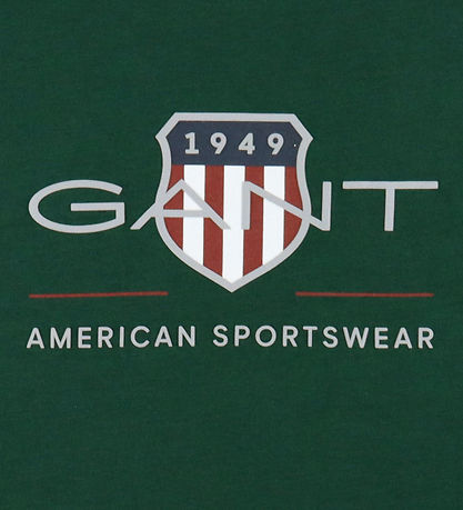 GANT T-shirt - Tartan Green