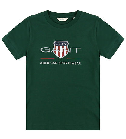GANT T-shirt - Tartan Green