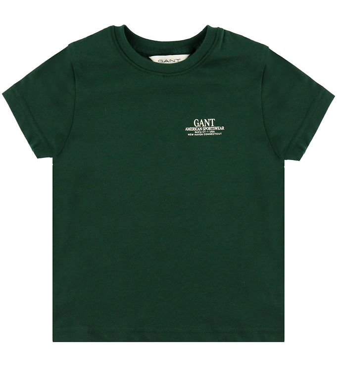 GANT T-shirt - Graphic - Tartan Green