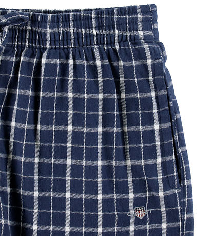 GANT Natbukser - Checked - Persian Blue