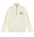GANT Sweatshirt - Graphic - Half Zip - Cream