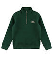 GANT Sweatshirt - graphic - Half Zip - Tartan Green