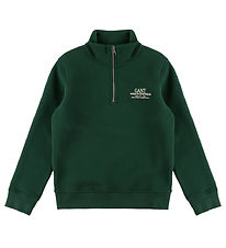 GANT Sweatshirt - graphic - Half Zip - Tartan Green