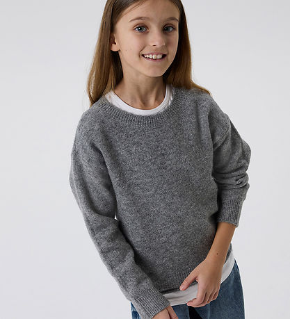 Name It Bluse - Strik - NkfOriane - Grey Melange