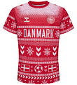 Hummel T-shirt - hmlDBU Fan XMAS - Tango Red