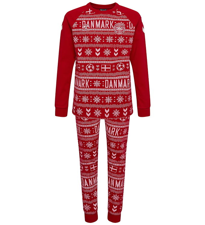 Hummel Nattøj - 2-delt - hmlDBU Fan XMAS Pyjamas - Tango Red