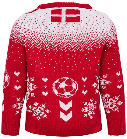 Hummel Bluse - Strik - hmlDBU Fan XMAS - Tango Red